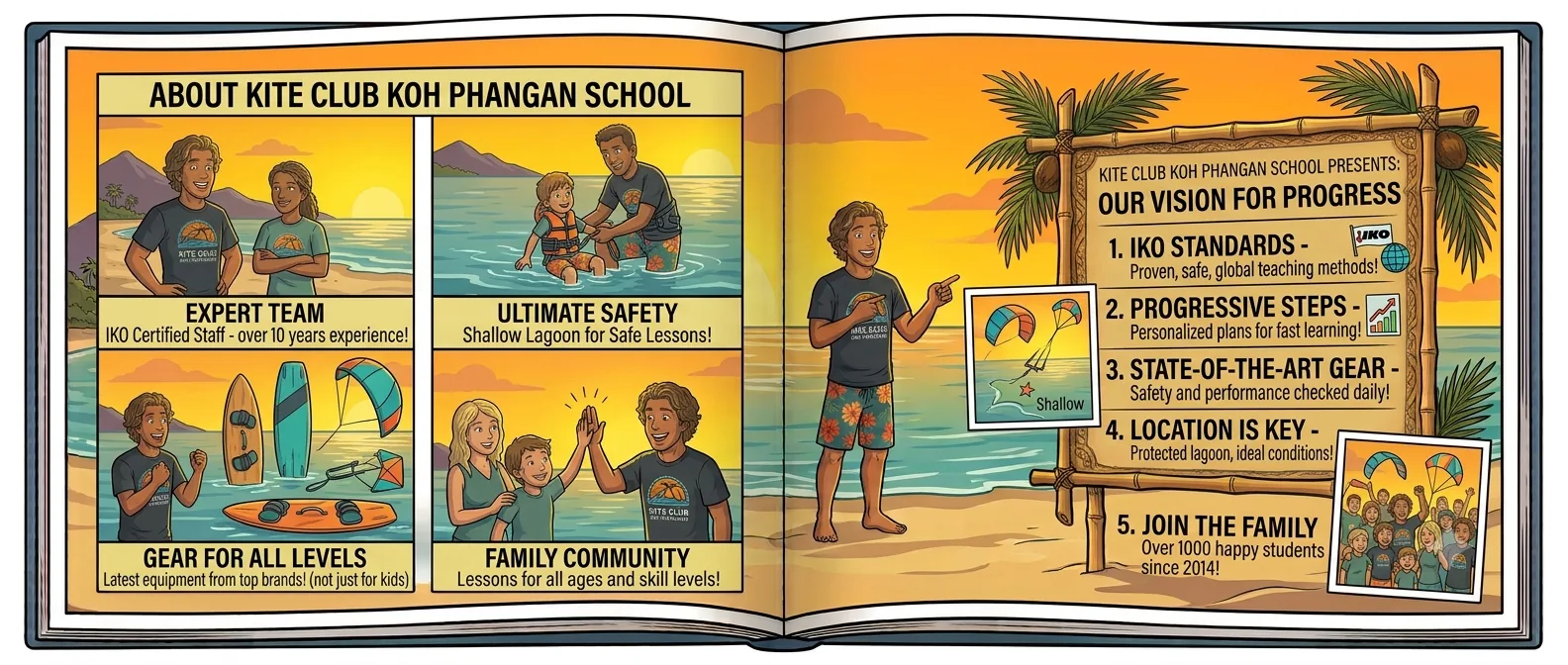 Why Kite Club Koh Phangan: IKO & IWO Certified Instruction